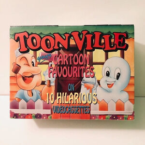 Vintage 1993 Toonville VHS Cartoon Favoirites 10 Tapes Casper Superman Bug Bunny